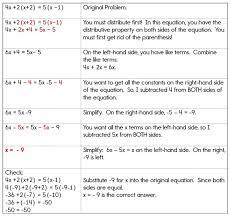 Algebra Equations Solving Equations