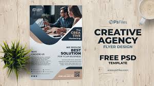 free creative agency flyer psd template
