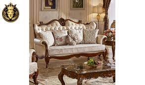 delhi clical style teak wood sofa