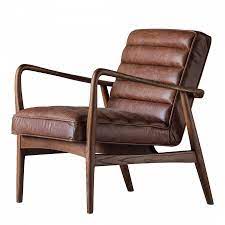 Aviator tomcat vintage brown distressed original leather armchair. Datsun Armchair Vintage Brown Leather Brandalley