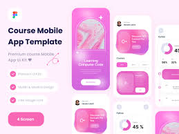 course mobile app ui kits template uplabs