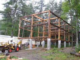 building a timber frame house by