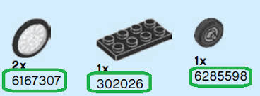 identifying lego set and part numbers