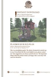 Playhouse Plans For Kids Big Wooden