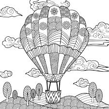 hot air balloons coloring pages