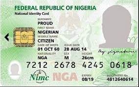 national ideny card as a nigerian