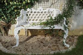 Auction Ornate Cast Iron Garden Bench
