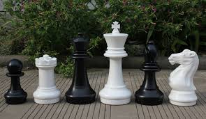 garden chess set 410mm king new