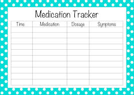 Medication Tracker Form Barca Fontanacountryinn Com