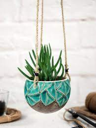 Buy Small Turquoise Ceramic Hanging