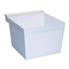 Enjoy free shipping & browse our great selection of sinks, laundry sinks, bathroom sinks and more! Fiat Tuf Sink 20 W X 23 1 8 D Heavy Duty White Polyethelene Wall Mount Laundry Utility Sink At Menards