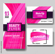 flyer template paint brush pink smear