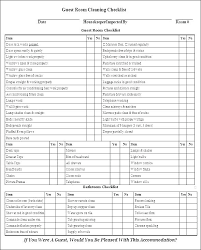 Housekeeping Schedule Template House Cleaning Household