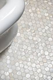 white hexagon pearl shell tile