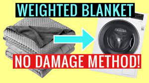how to wash dry a weighted blanket at