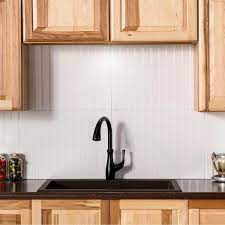 Take home renovations into your own hands with fasade backsplash. Fasade Bead Board 24 25 In X 18 25 In Vinyl Backsplash In Gloss White B74 00 The Home Depot
