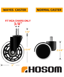 hosom 5 pack office chair wheels for