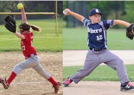 youth baseball and softball pitchers