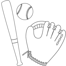 On each of the following pages, you will find an image of one famous work of art. Glove Ball And Bat Coloring Page Sports Coloring Pages On Coloring Library