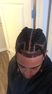 Layered black men haircut for long kinks. Manbun Braids Mens Braids Hairstyles Braided Hairstyles Boy Braids Hairstyles