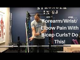 elbow pain with barbell curls