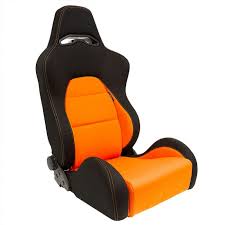 Sport Seat Eco Black Orange Dual