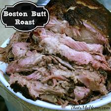 boston pork roast on a do