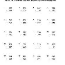 Related pages ►other subtraction worksheets | row subtraction worksheets. 3 Digit Subtraction Worksheets Some Regrouping