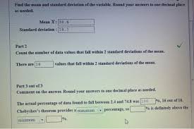 mean and standard deviation