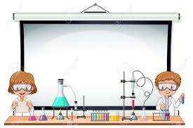 Border Template With Kids In Science Lab Illustration