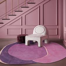 modern rug nylon cotton purple