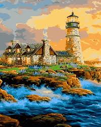 Acrylic Lighthouse Painting Art Of