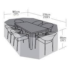 6 seater rectangular patio set cover