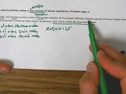 linear equations problems type