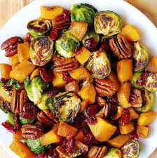 Brussel Sprouts And Butternut Squash Roasted gambar png