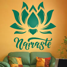 Wall Sticker Namaste Lotus Flower