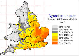 wales showing the agroclimatic zones