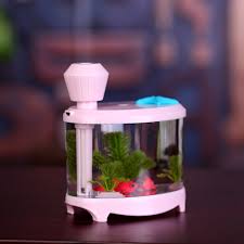 Us 14 24 25 Off Fish Tank Led Light Air Humidifier Mini Usb Essential Oil Aroma Diffuser Home Office Aquarium Mist Maker Originality Gift In