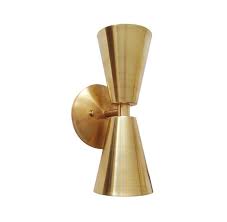 Double Cone Brass Bowtie Wall Sconce