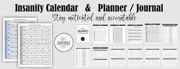 free insanity calendar planner