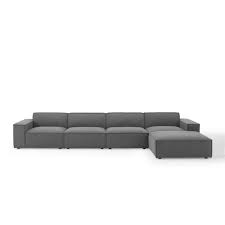 modway re 5 piece sectional sofa