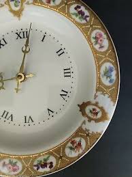 Wall Clock Plate Guilded Gold Trim