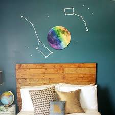 Colourful Glowing Moon Wall Sticker