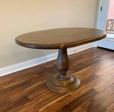 Oval Pine Pedestal Dining Table