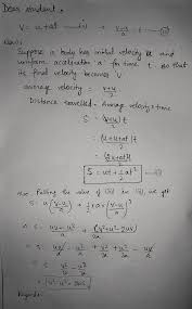 How To Prove Second Equation Of Motion