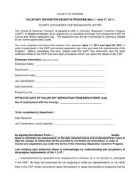 separation letter forms and templates