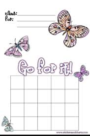 Reward Charts For Kids Butterfly Backgrounds And Borders