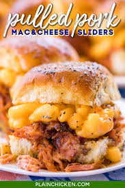 pulled pork mac cheese sliders