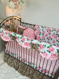 pink heartbreaker rose crib bedding