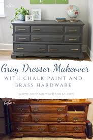Gray Dresser Makeover Our Hammock House